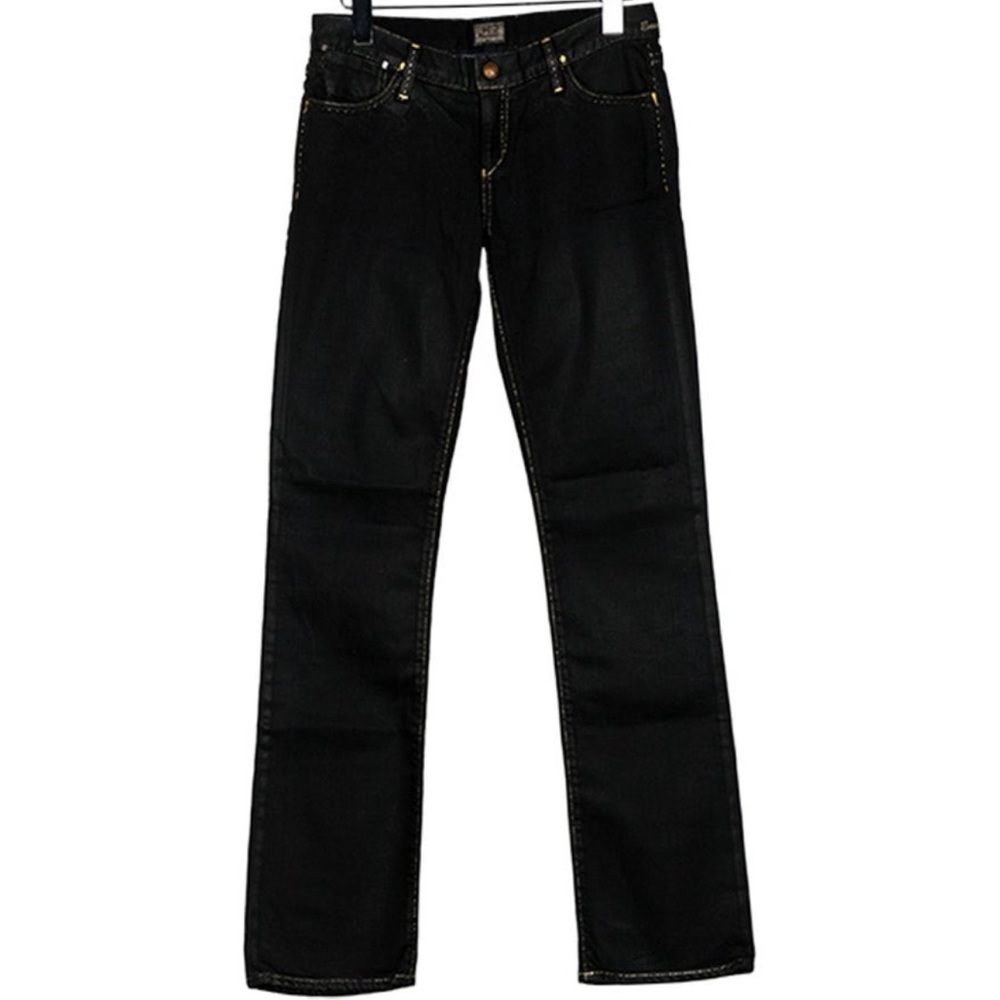Goldsign Black Women's LOW RISE Straight-Leg Jeans